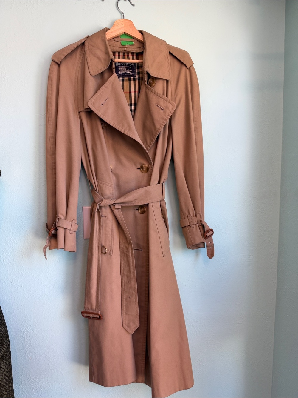 Burberry Camel Trench Coat with Signature Check Lining